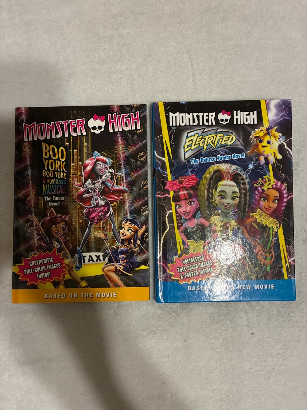 Monster High Junior Novels — Black, Pink, Purple, Yellow, Blue Covers